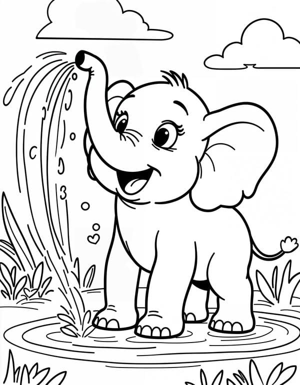 tranh tô màu con vật sống trong rừng 7