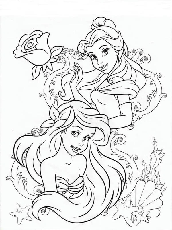 tranh tô màu công chúa disney