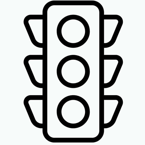 tranh tô màu đèn giao thông