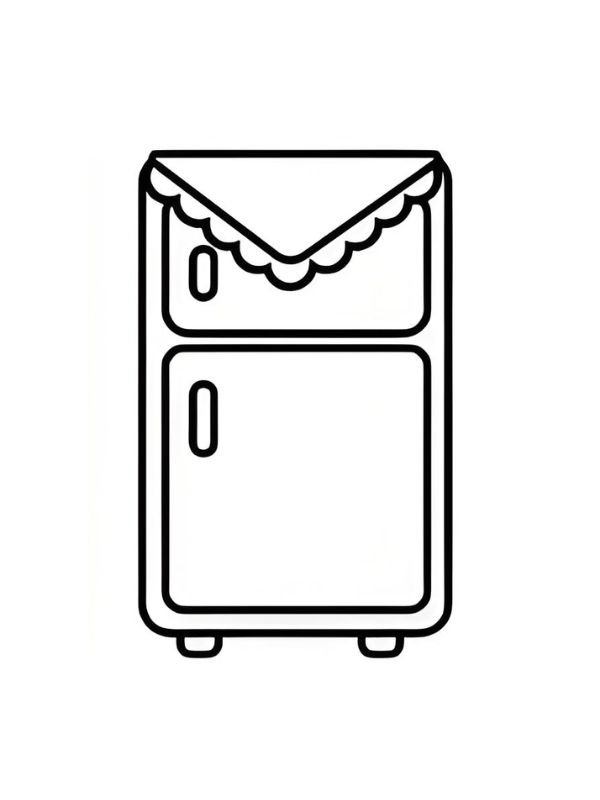 tranh tô màu đồ dùng gia đình 1