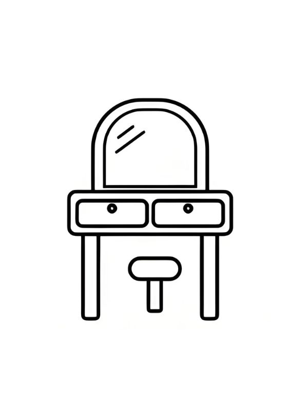 tranh tô màu đồ dùng gia đình 13