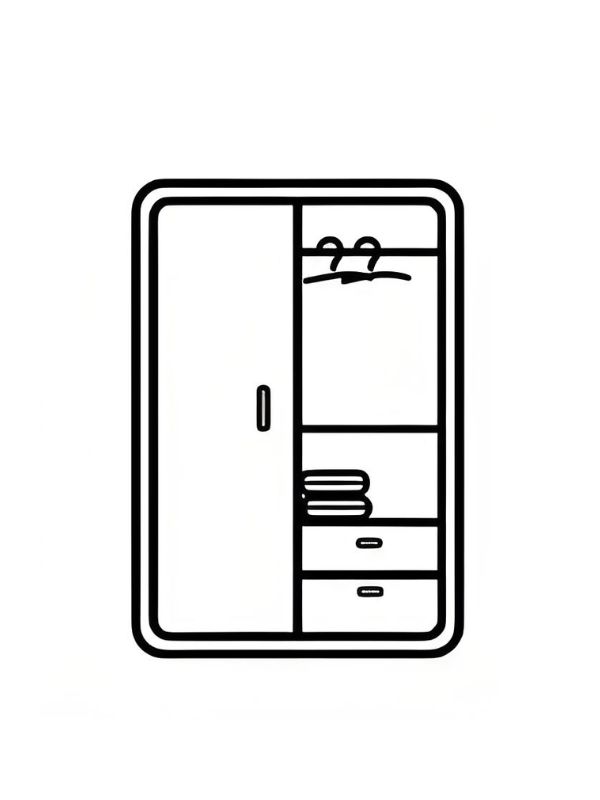 tranh tô màu đồ dùng gia đình 16