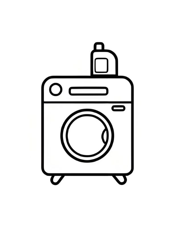 tranh tô màu đồ dùng gia đình 7