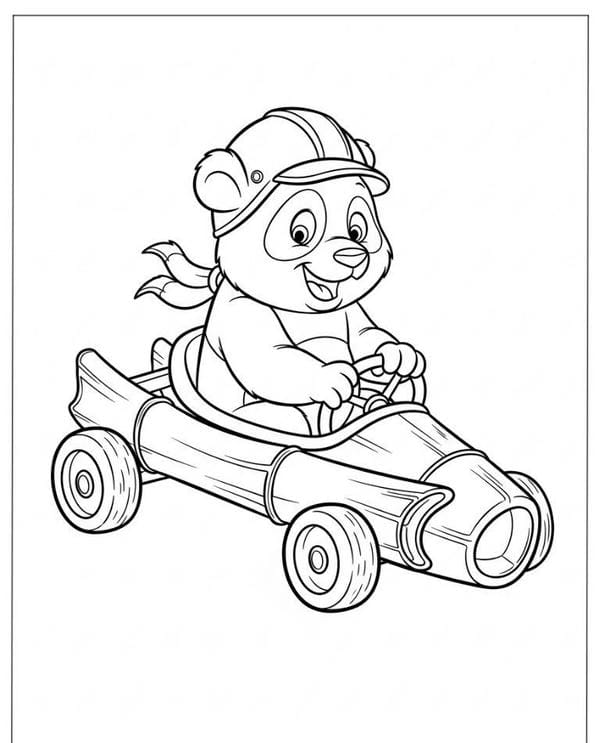 tranh tô màu gấu trúc 10