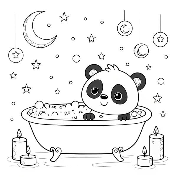 tranh tô màu gấu trúc 23