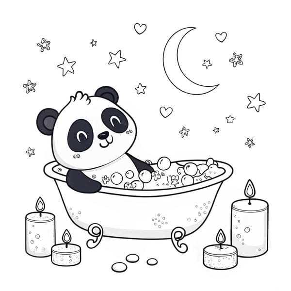 tranh tô màu gấu trúc 24