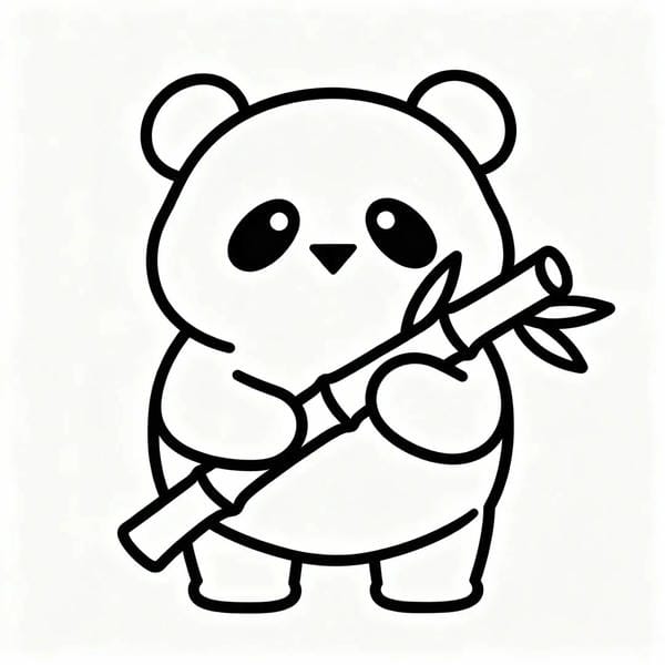 tranh tô màu gấu trúc 25