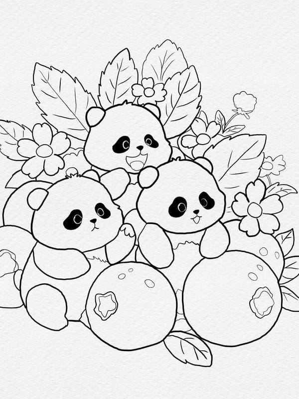 tranh tô màu gấu trúc 6