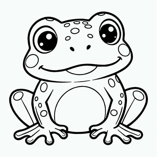 tranh tô màu hình con ếch