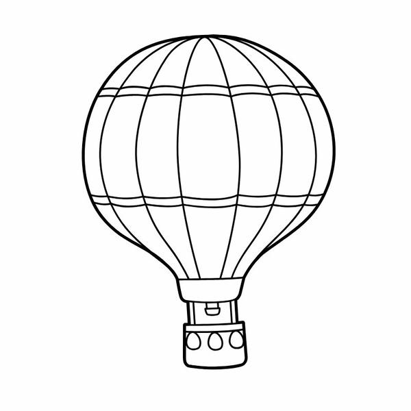 tranh tô màu khinh khí cầu