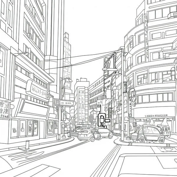 tranh tô màu ngôi nhà cao tầng 34