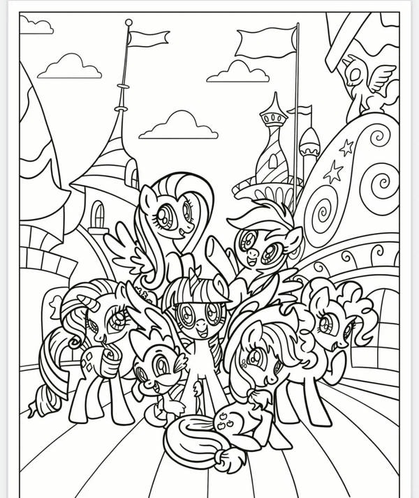 tranh tô màu ngựa pony 12