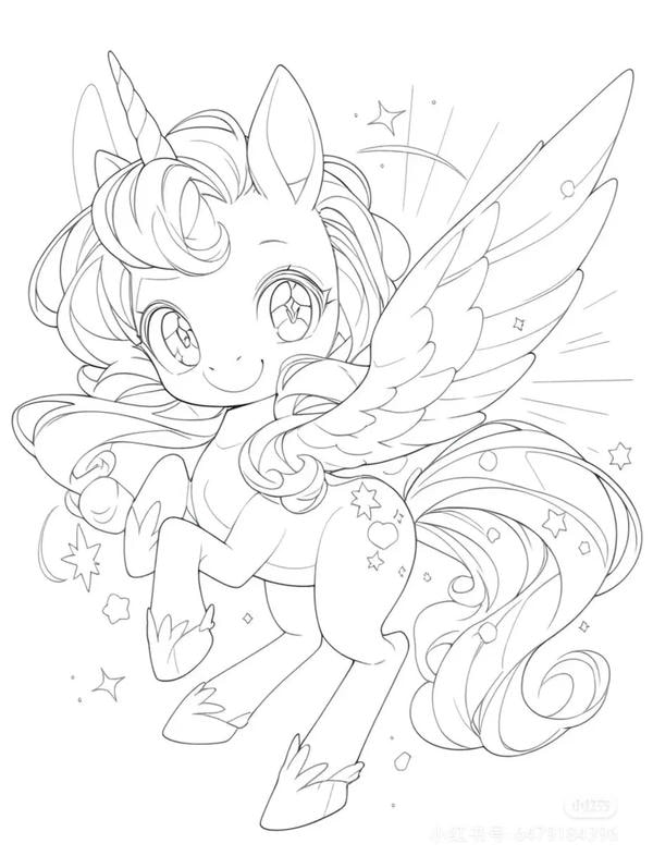 tranh tô màu ngựa pony 2