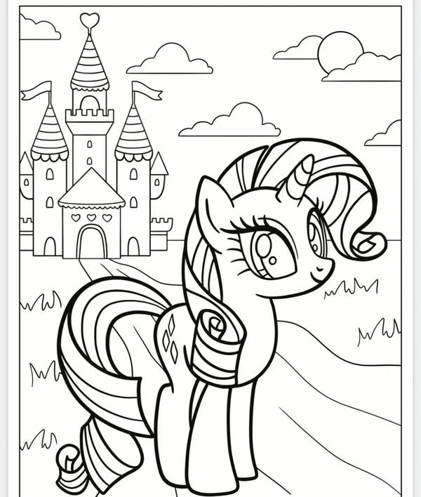 tranh tô màu ngựa pony 26