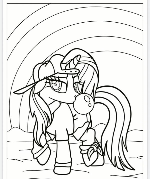 tranh tô màu ngựa pony 29