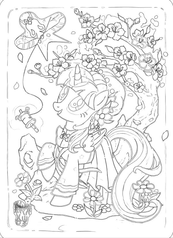 tranh tô màu ngựa pony 31