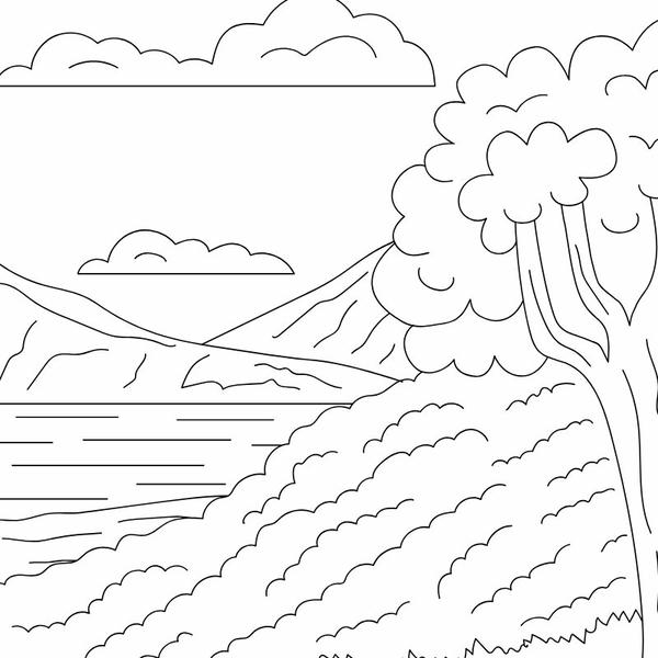 tranh tô màu phong cảnh 13