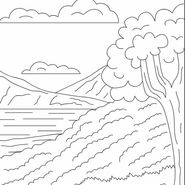 tranh tô màu phong cảnh 2