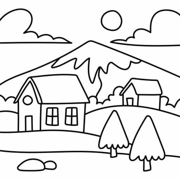 tranh tô màu phong cảnh 22