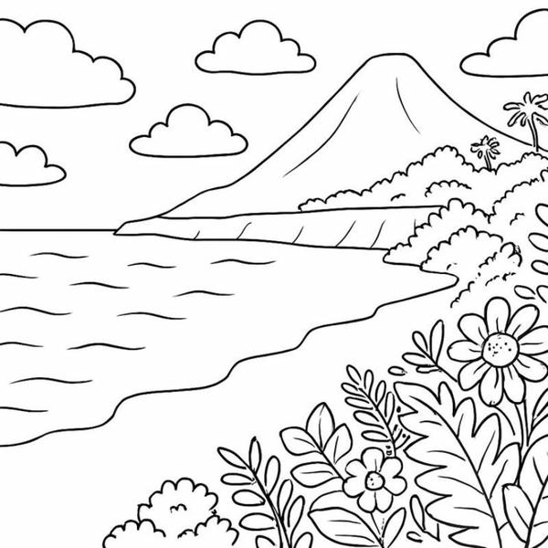 tranh tô màu phong cảnh 24