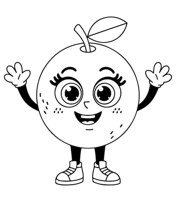 tranh tô màu quả cam 10