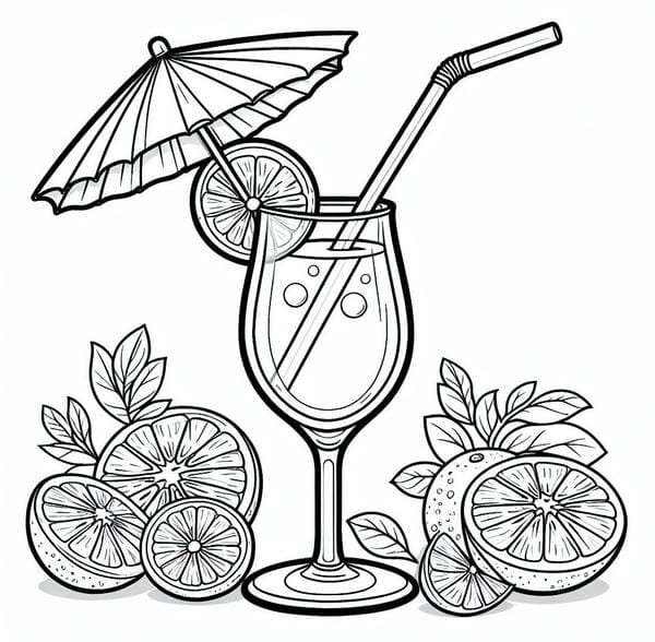 tranh tô màu quả cam 16