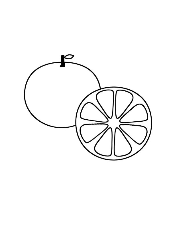 tranh tô màu quả cam 20