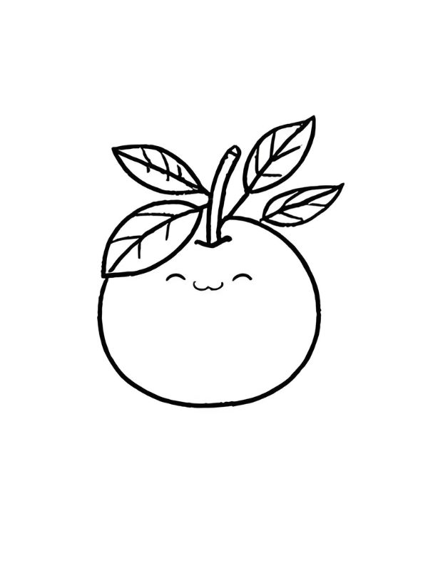 tranh tô màu quả cam 21