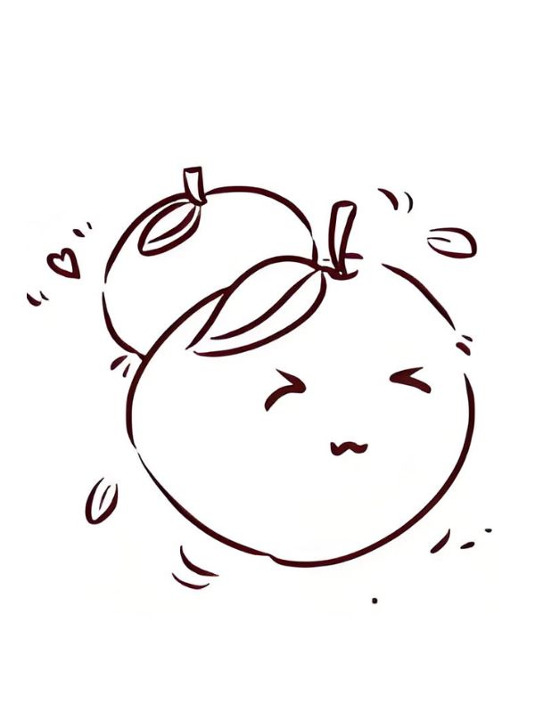 tranh tô màu quả cam 28