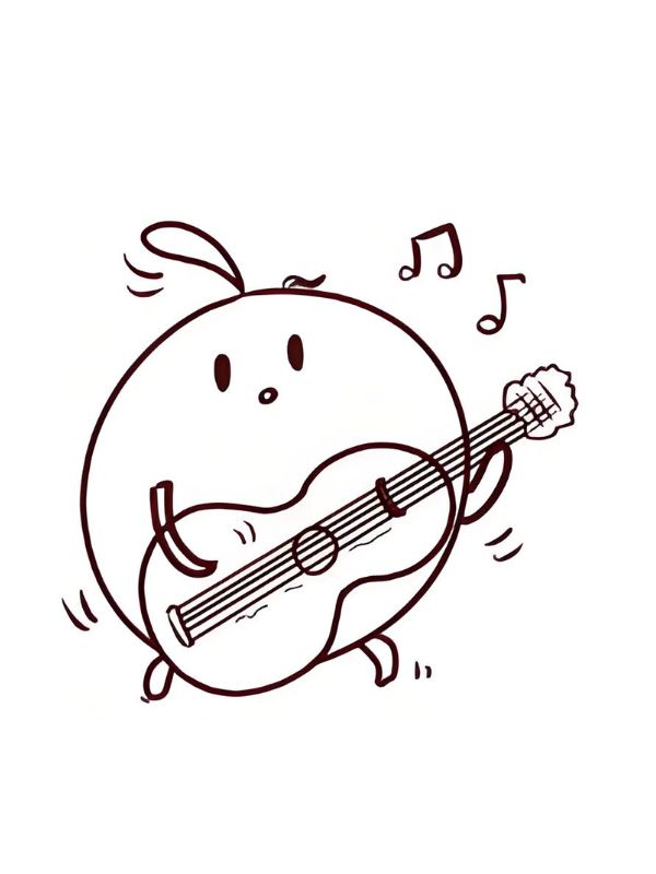 tranh tô màu quả cam 29