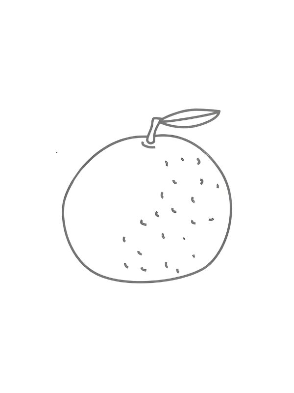 tranh tô màu quả cam 3