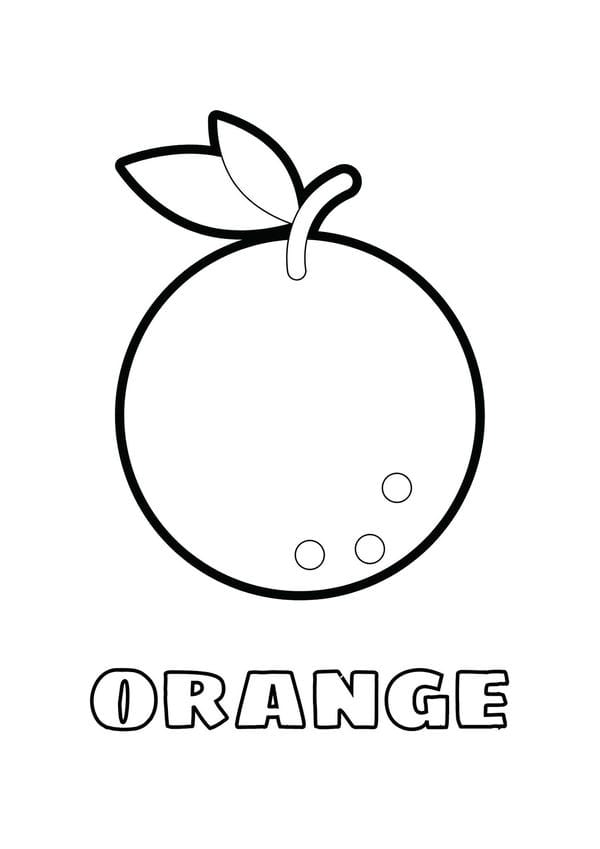 tranh tô màu quả cam 4