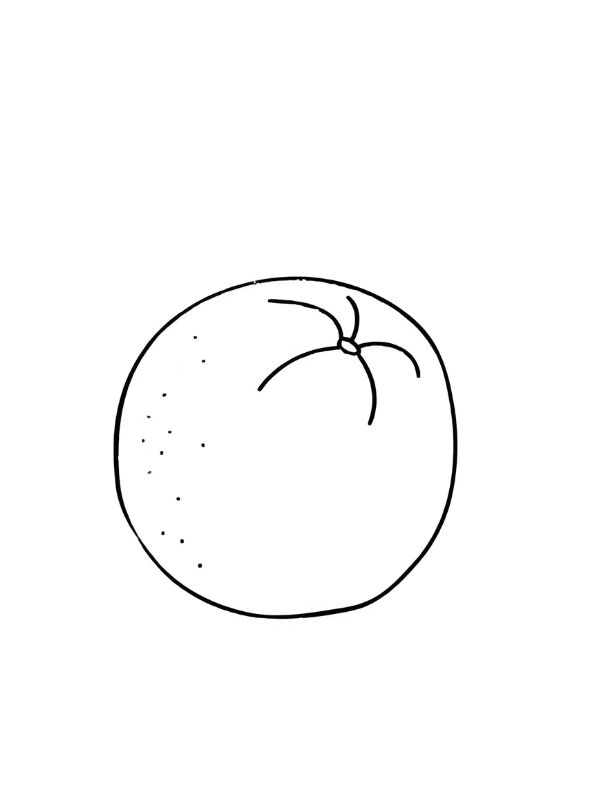 tranh tô màu quả cam 7