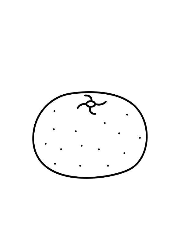 tranh tô màu quả cam 8