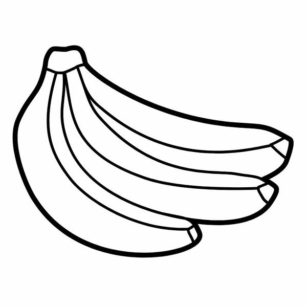 tranh tô màu quả chuối