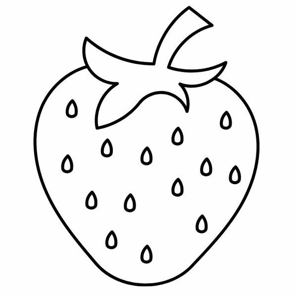 tranh tô màu quả dâu tây