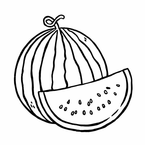 tranh tô màu quả dưa hấu