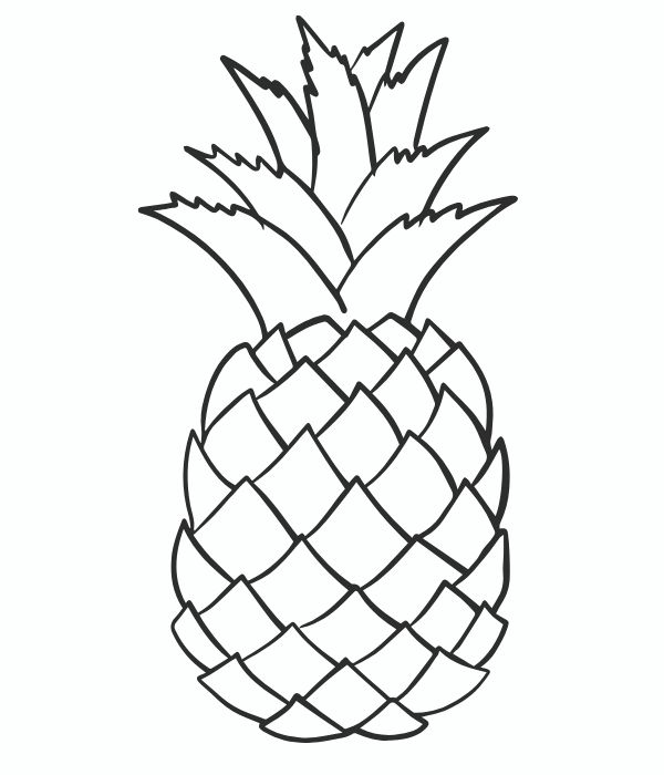 tranh tô màu quả dứa