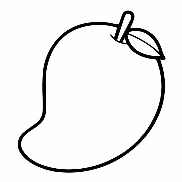 tranh tô màu quả xoài