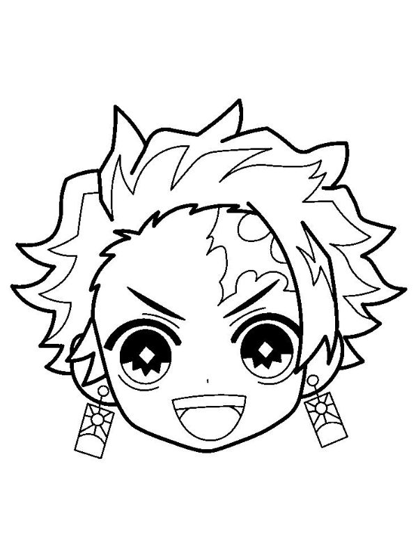 tranh tô màu tanjiro 13