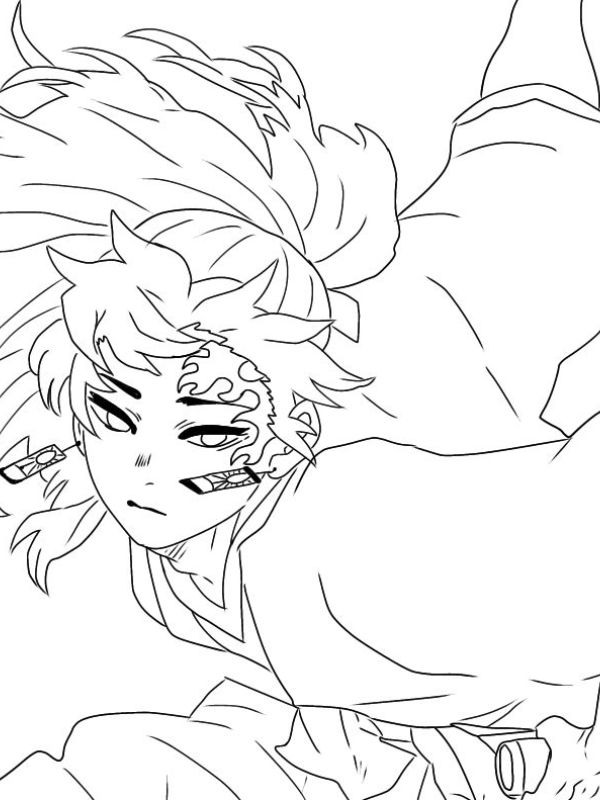 tranh tô màu tanjiro 19