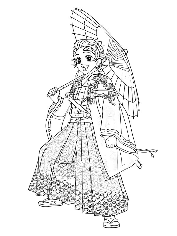 tranh tô màu tanjiro 27