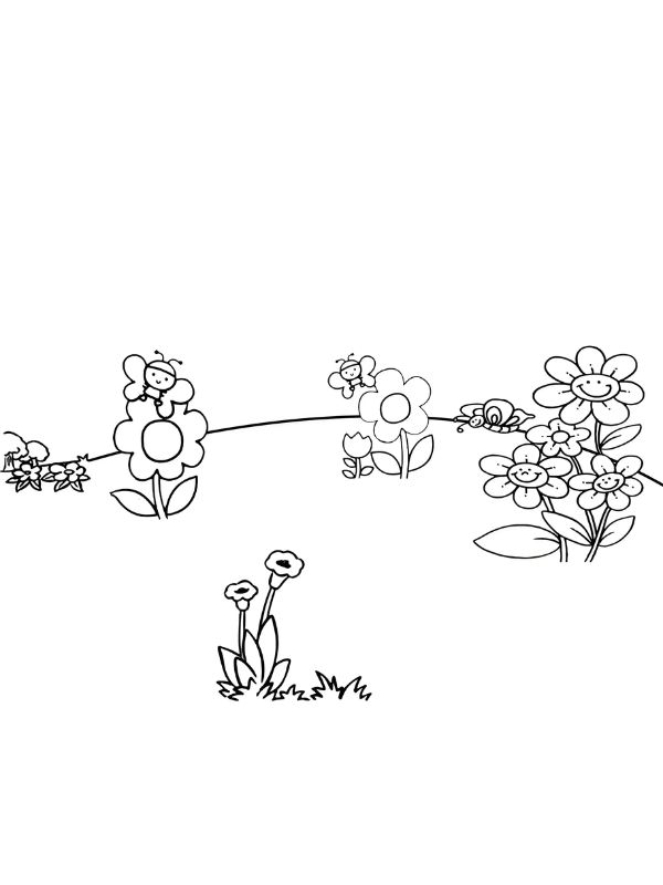 tranh tô màu vườn hoa 10