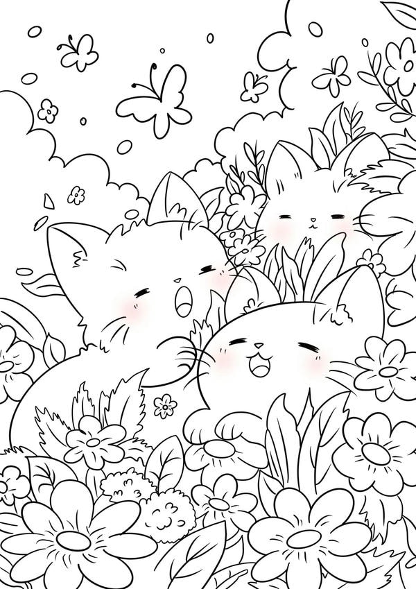 tranh tô màu vườn hoa 12