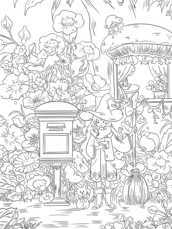 tranh tô màu vườn hoa 23
