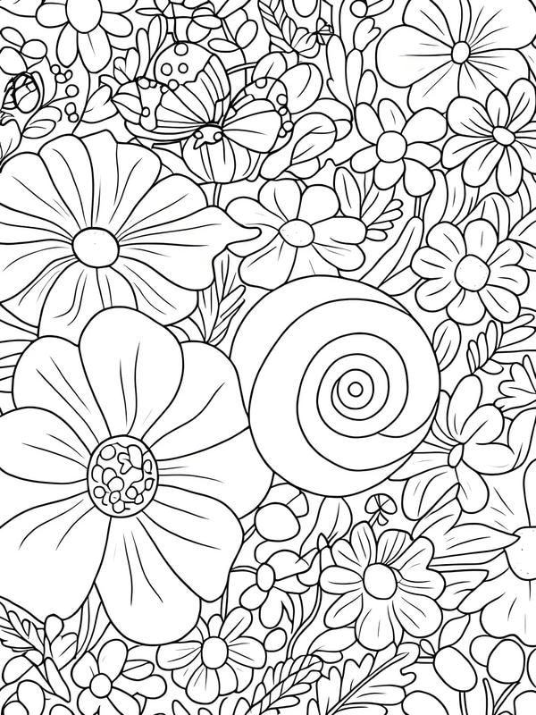 tranh tô màu vườn hoa 24