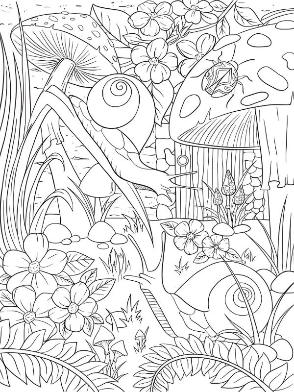 tranh tô màu vườn hoa 4