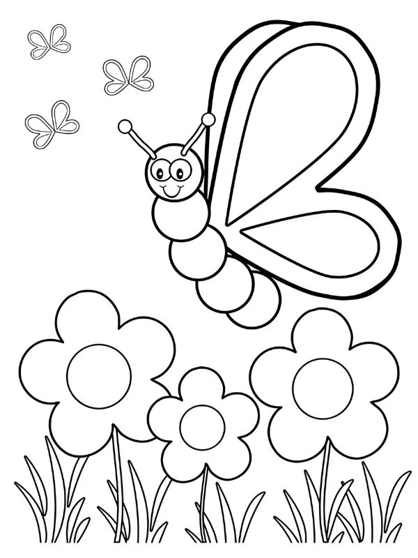 tranh tô màu vườn hoa 5