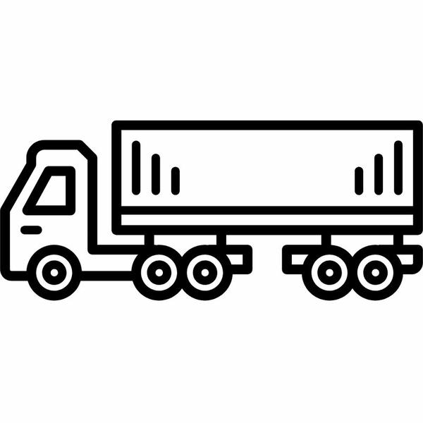 tranh tô màu xe container