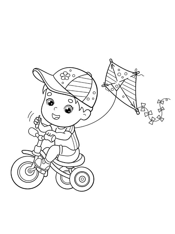 tranh tô màu xe đạp 23